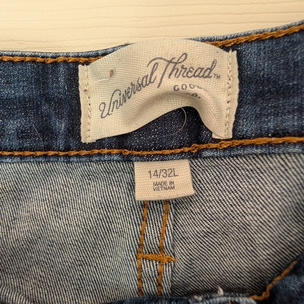 Universal Thread Dark Blue Skinny Jeans 14/32 Long - Picture 5 of 7